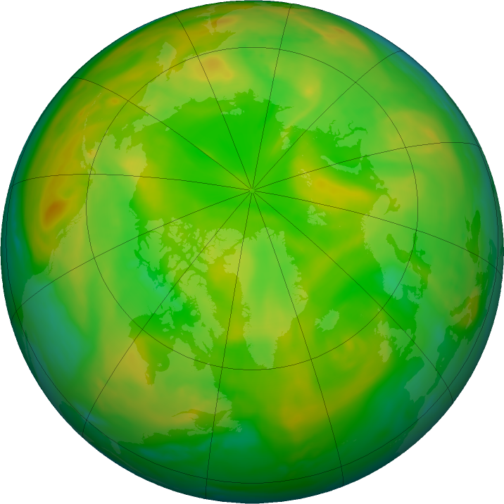 Arctic ozone map for 10 June 2022